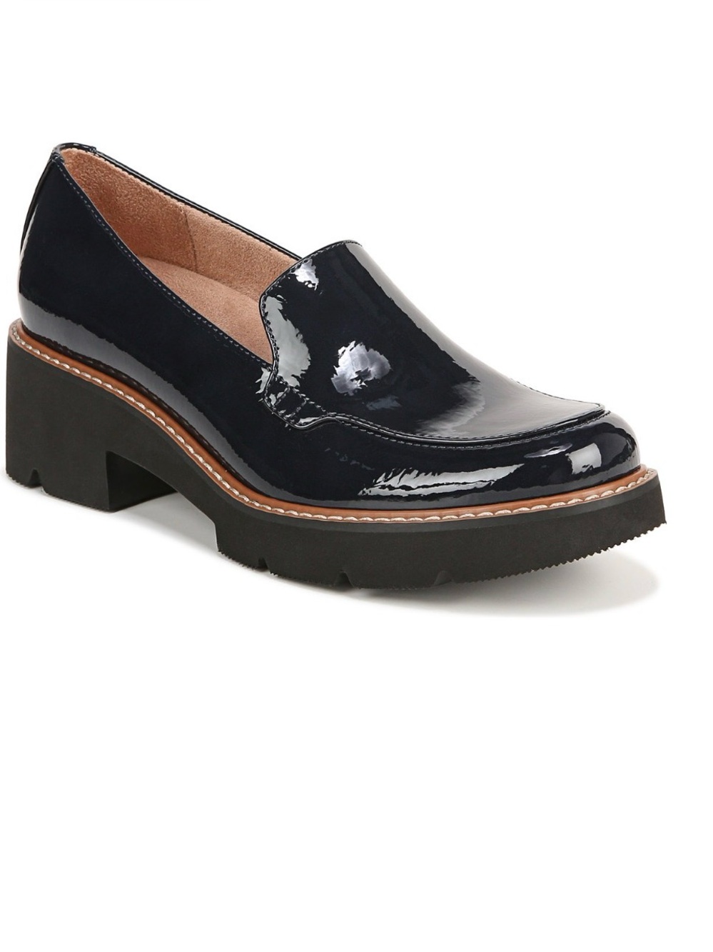 Naturlizer Lug Sole Leather Black Loafers(NWOT) Size7.5